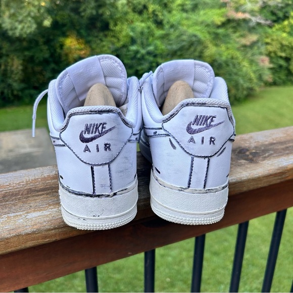 Nike custom doodle cartoon Air Force one sneakers - Picture 2 of 7